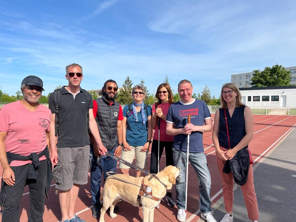 joseph Geoffray Ilyès Catherine Valérie Jérome aurore et joba sur la piste d'athlétisme à George Hebert