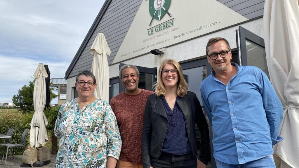 corinne péran présidente du CRGE, joseph aurore et jean marc du green